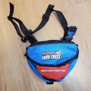 Blue and Red Super Snow Cross Waist Bag